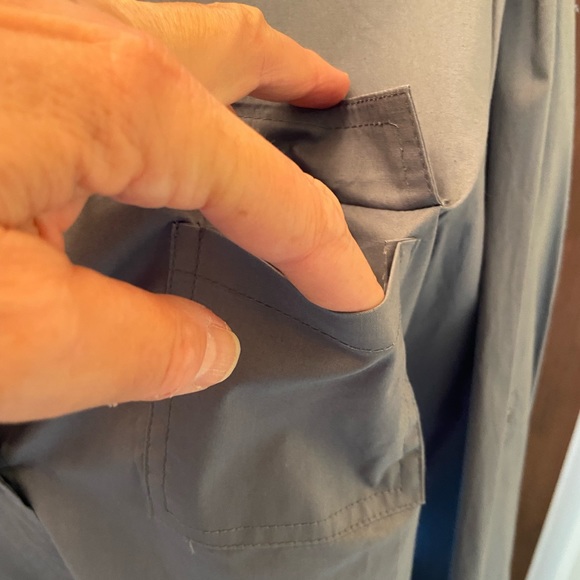 Spense long sleeve button down grey shirt with roll up button sleeve - Picture 4 of 9